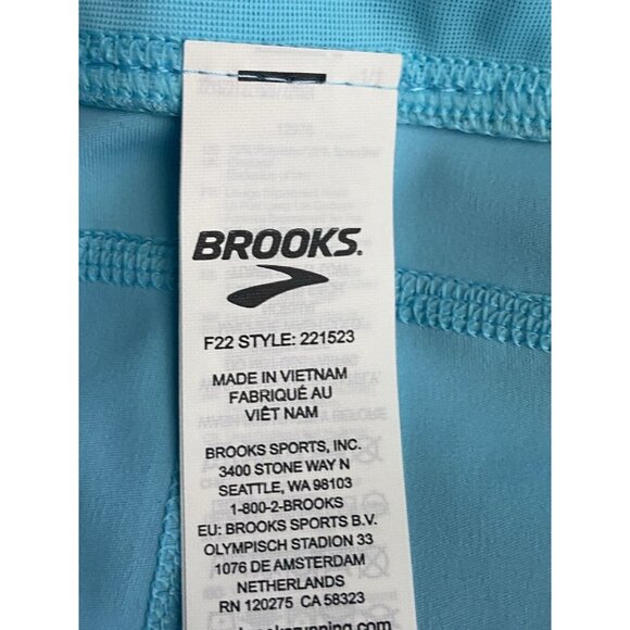 Brooks Women Size XXL Method 5” Short Tights Vivid Teal Wicking 4 Way Stretch - Picture 6 of 10